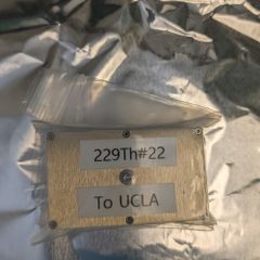 A thorium fluoride film sample.