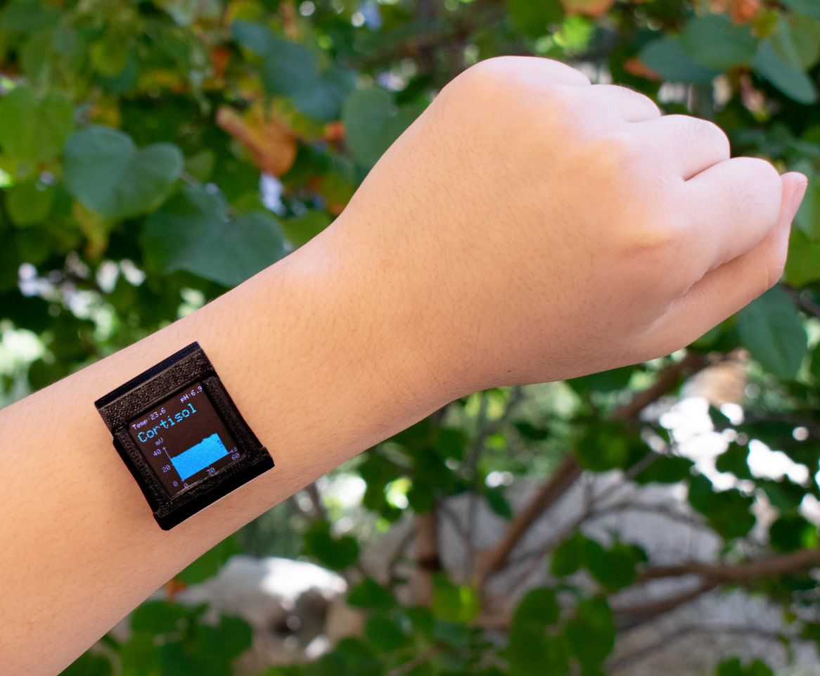 Biosensor shown above wrist