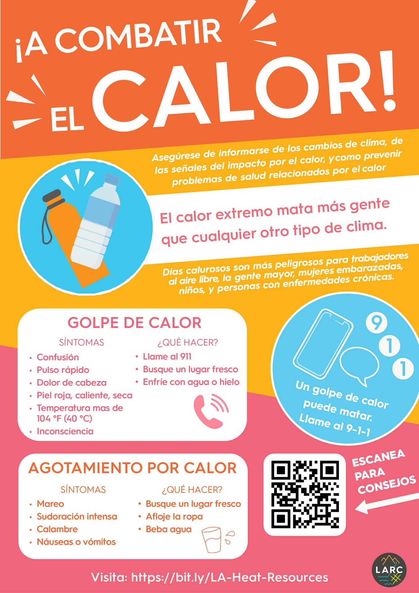 LARC Spanish heat stroke flyer