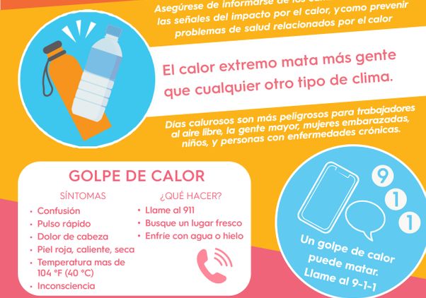 LARC Spanish heat stroke flyer