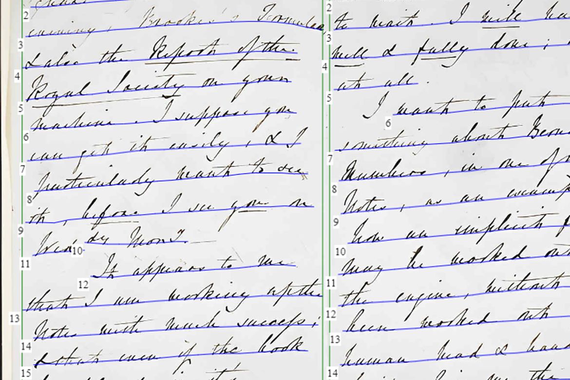 Handwriting sample from Ada Lovelace