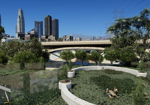 “Grand Theft Eco” cityscape of Los Angeles