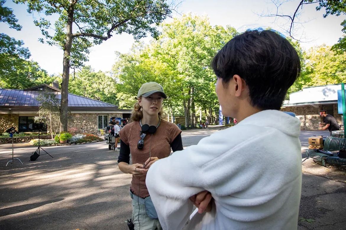Sierra Falconer on the set of “Sunfish (& Other Stories on Green Lake)”