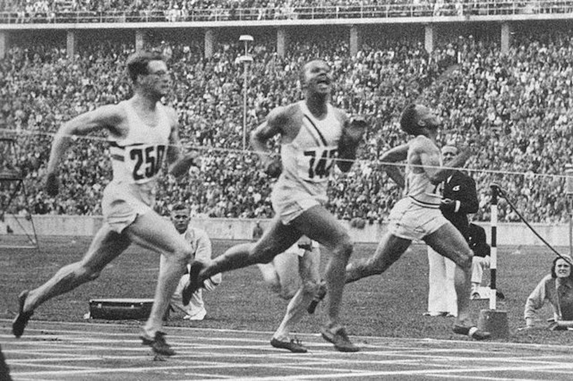 James Luvalle crosses the finish line at the Olympics