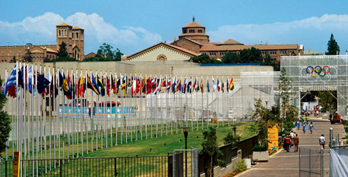 Scene of the athletic field when UCLA served as the Olympic Village in 1984.