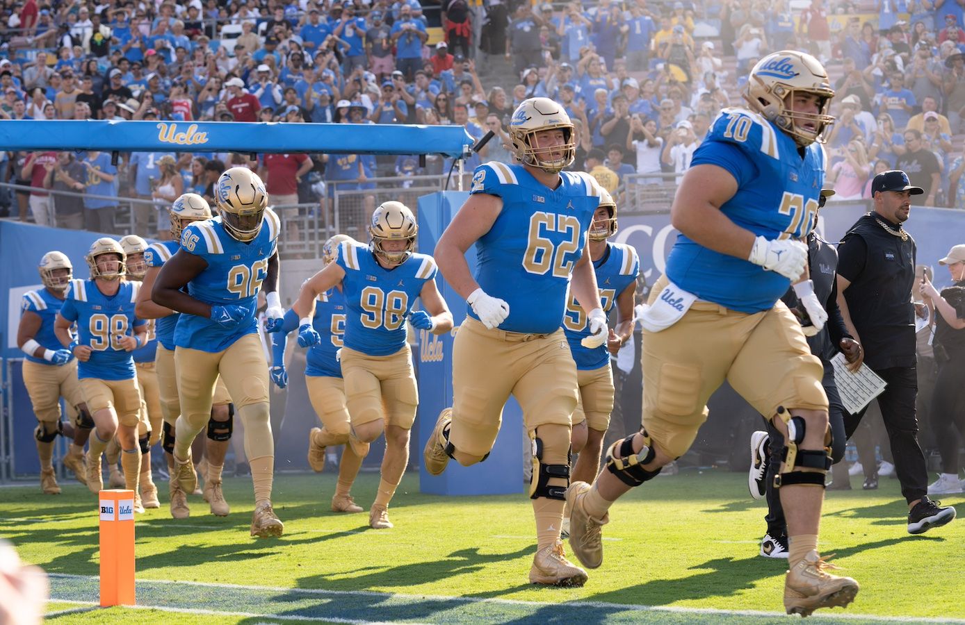 Bruins running out onto field