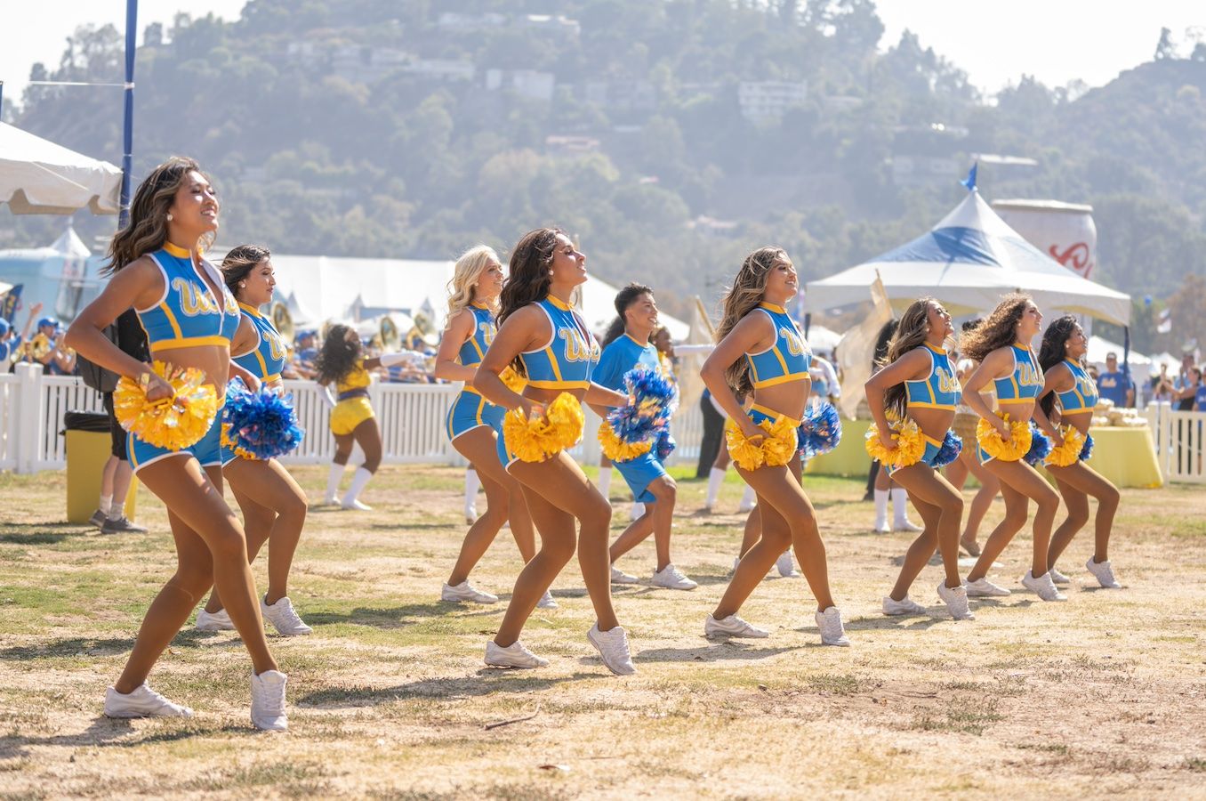 Cheerleaders in Fan Zone