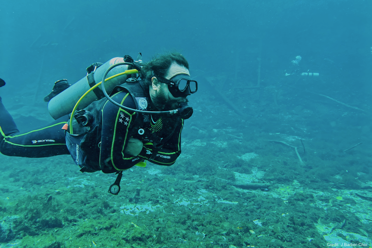 Scuba diver underwater