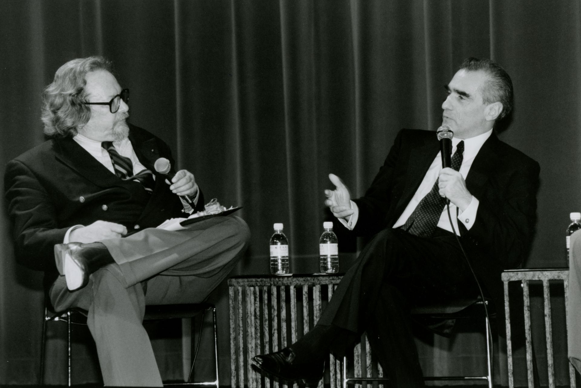 Robert Rosen, left, speaks with Martin Scorsese