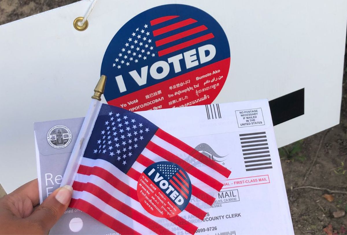 Ballot and flag