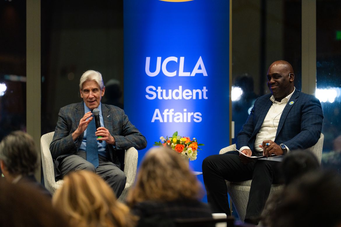 UCLA Chancellor Julio Frenk and Vice Chancellor for Student Affairs Monroe Gorden Jr. 