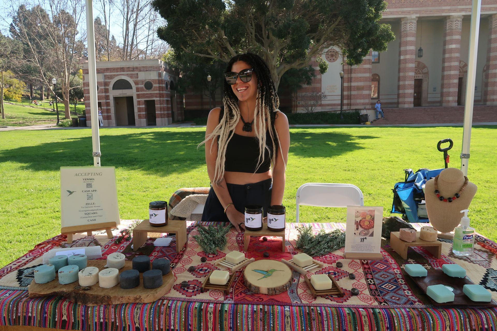 Gernene Alonso selling her hair and skincare products   