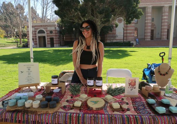 Gernene Alonso selling her hair and skincare products   