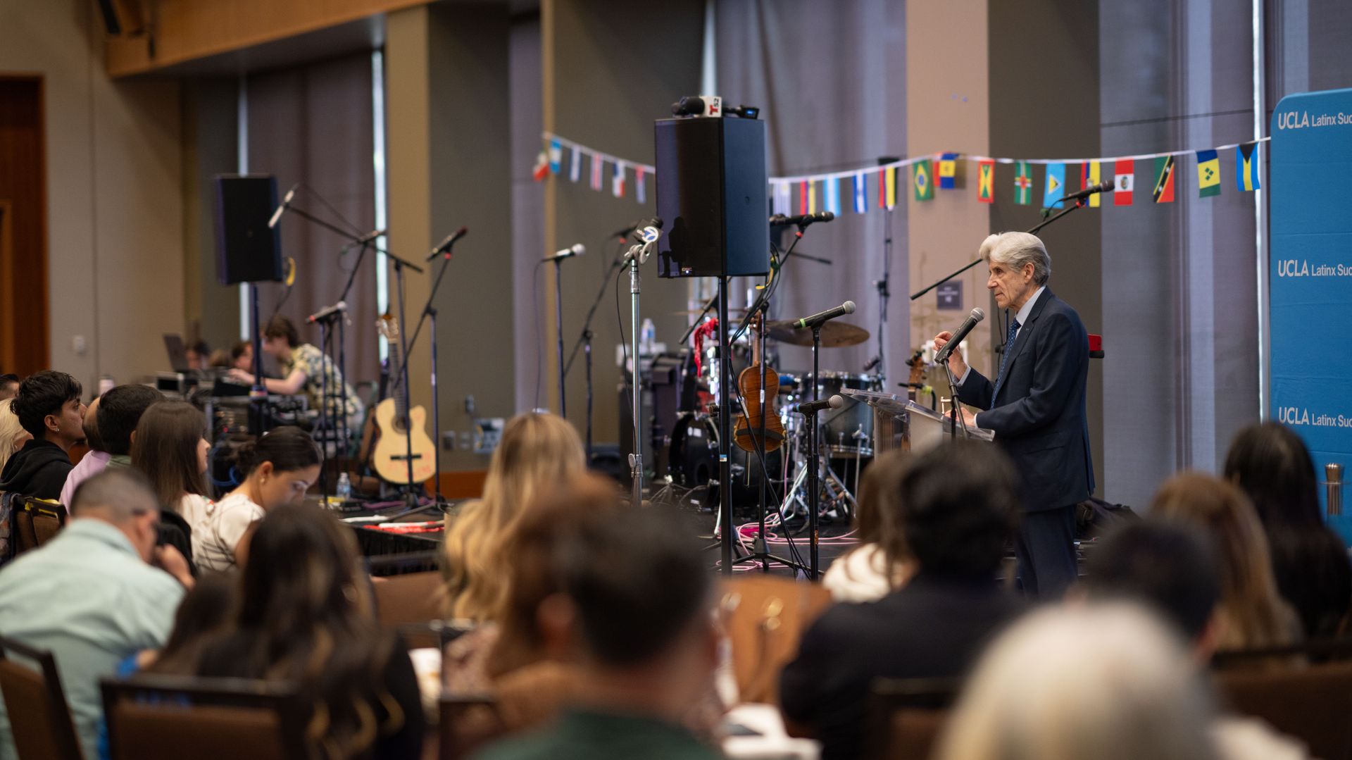 UCLA Chancellor Julio Frenk gives remarks at the opening ceremony for the Latinx Success Center