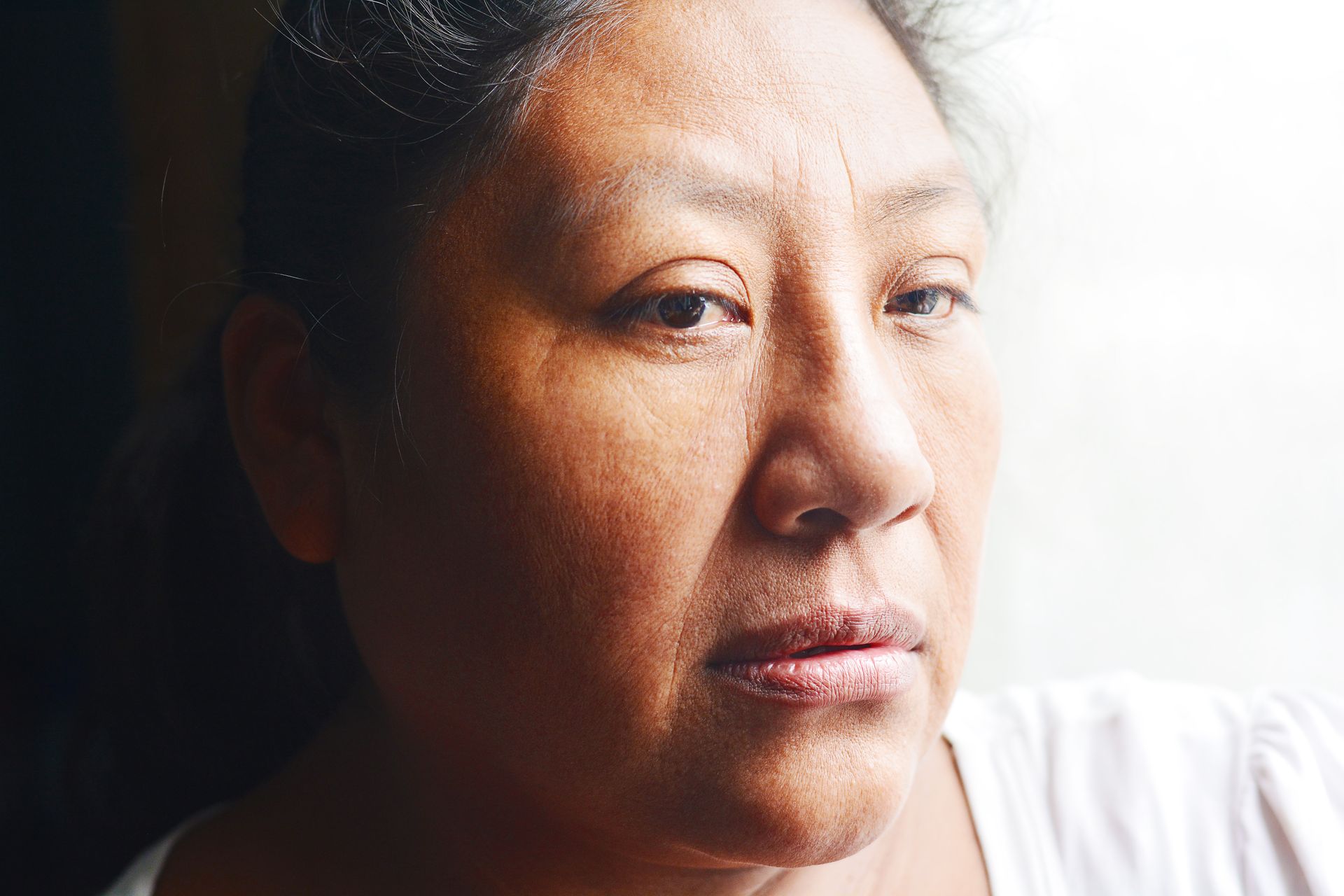 Mixed-race Indigenous woman