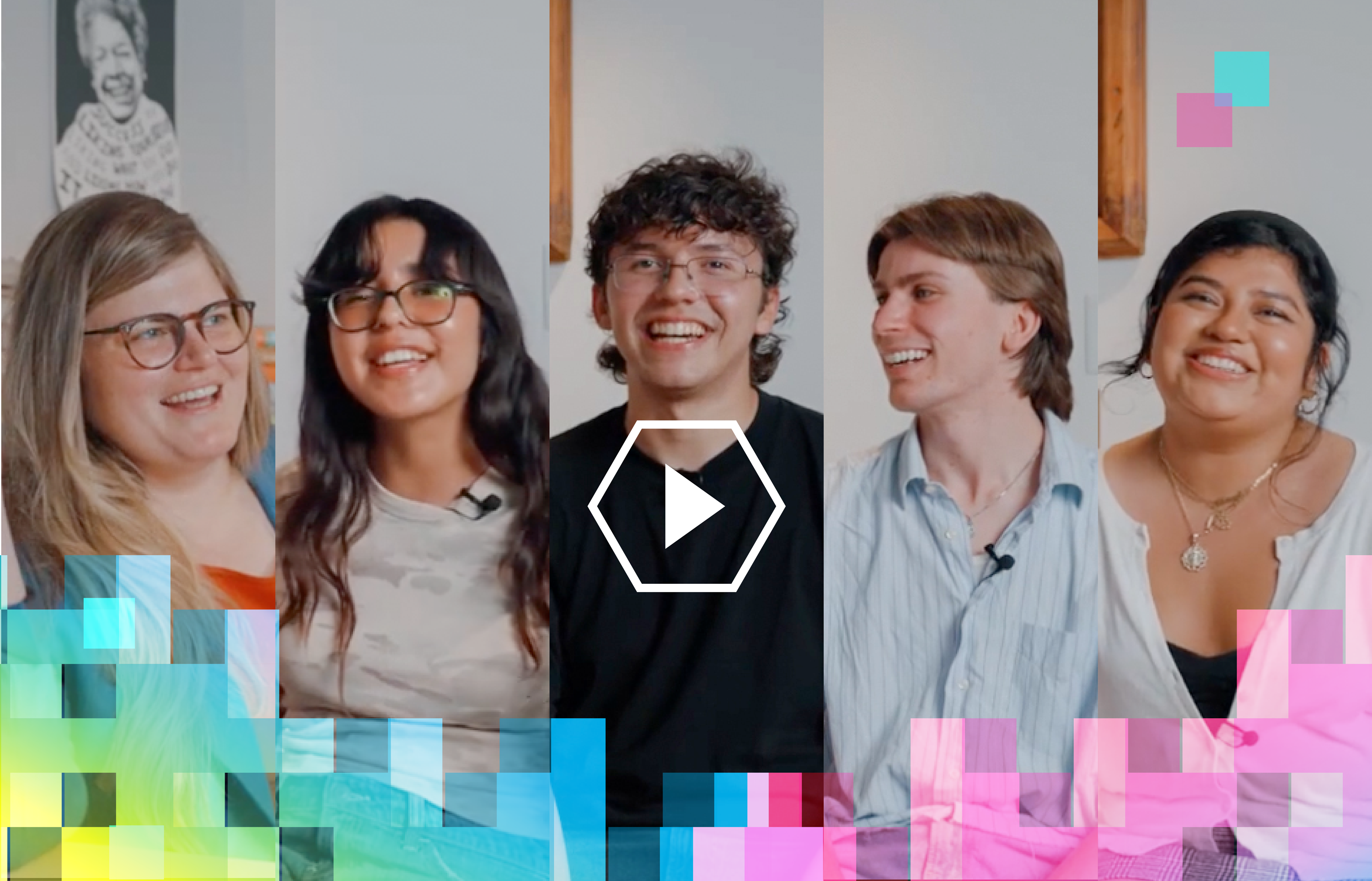 Jaimie Krems and four undergraduate students