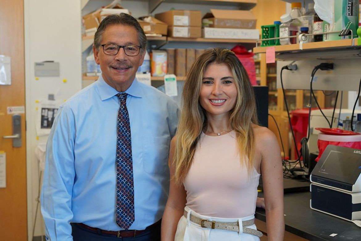 Dr. Donald Kohn and postdoctoral scholar Eva Segura