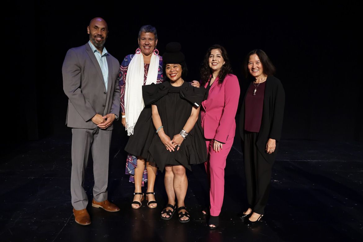 (L-R) Darnell Hunt, Josslyn Luckett, Celine Parreñas Shimizu, Ana-Christina Ramón and Elizabeth Reiko Kubota Whitney