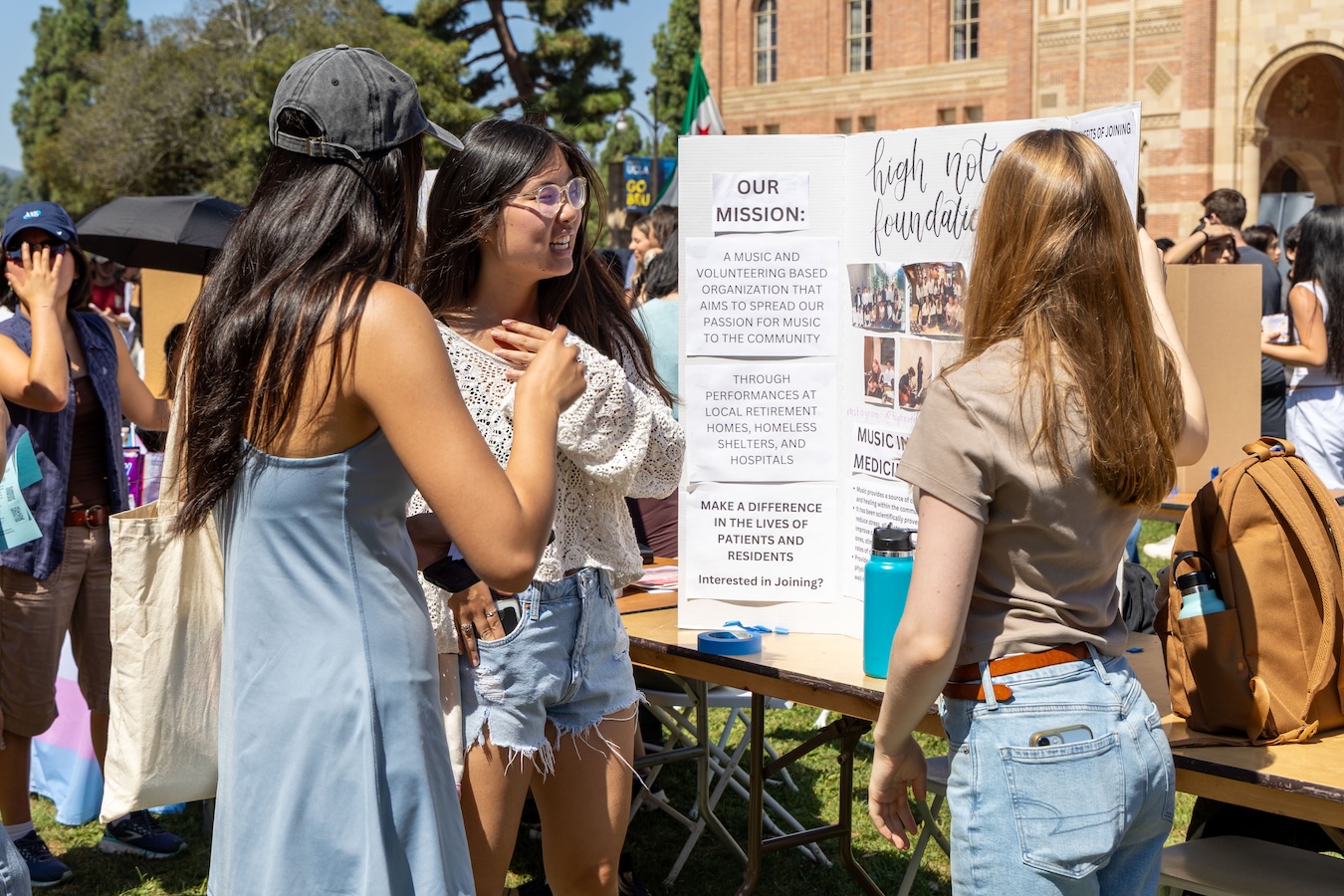 Activities Fair-Students with poster-dance