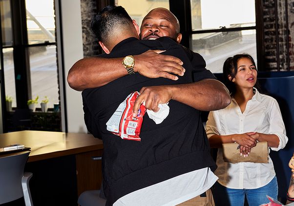 A reunion at a Prison Education Program event