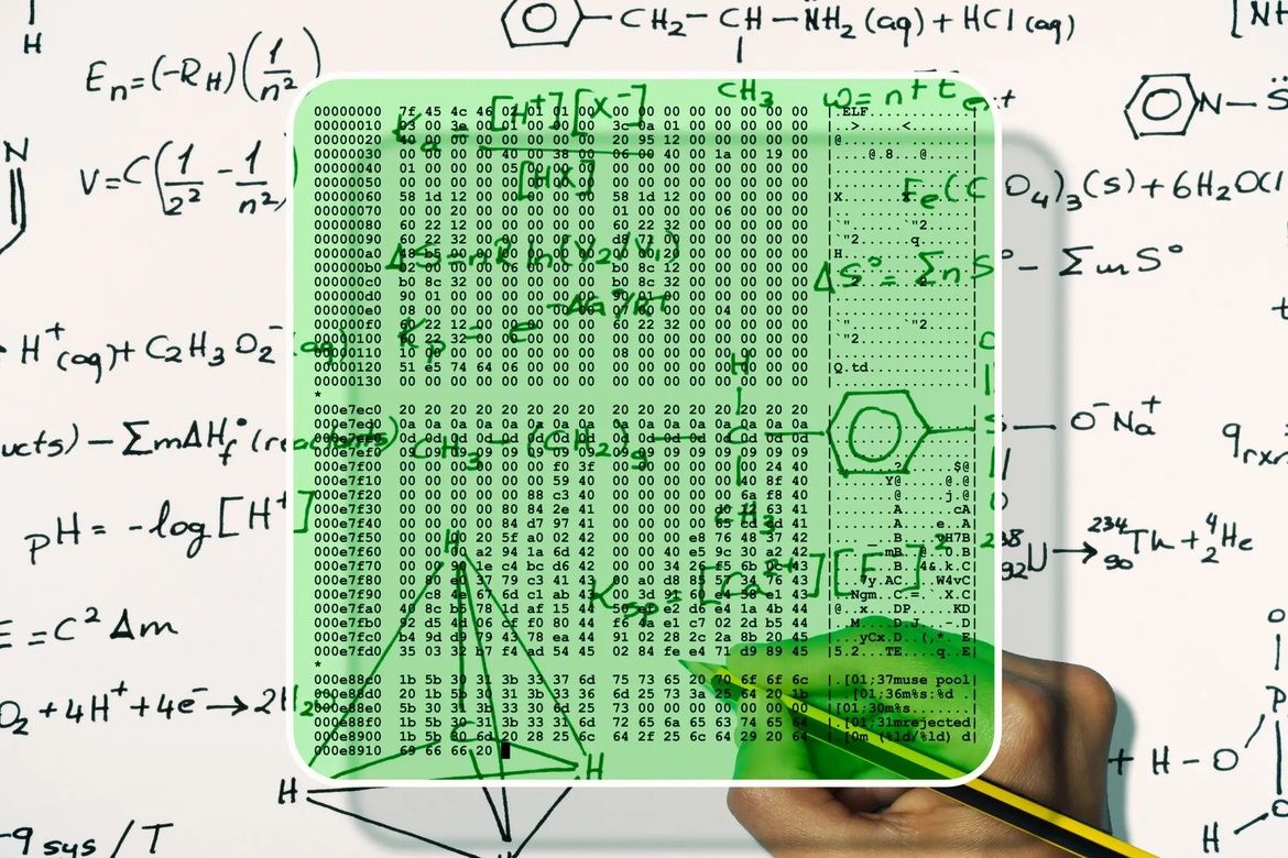 Photo | A graphic showing computer code layered over scientific ...