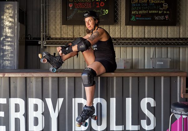 Marissa López straps up her skates for roller derby 