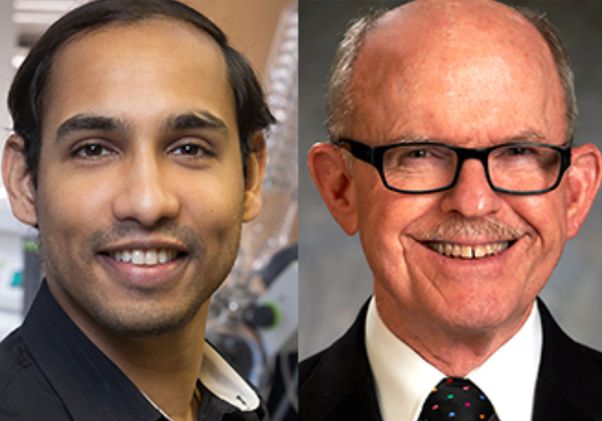 Side-by-side portraits of Soumitra Athavale, left, and Kendall Houk