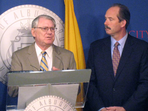 UNM President David J. Schmidly and Albuquerque Mayor R.J. Berry