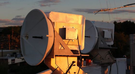 Receiver atop building