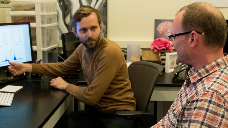 Ryan Harvey and Assistant Professor Benjamin Clark