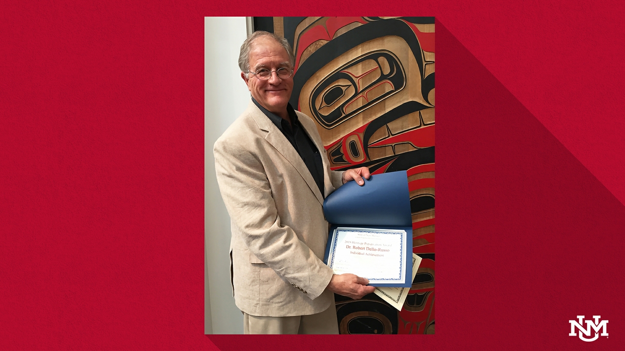UNM Archaeologist DelloRusso honored by the state for his service and