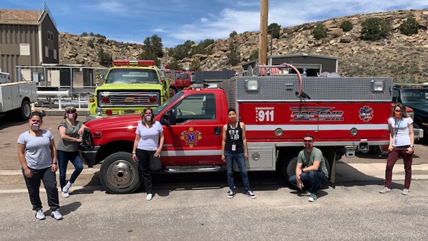 Mask and face shield delivery to Gallup