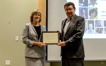 McCrady receiving the Annual Research Lecture award Annual research lecture 2