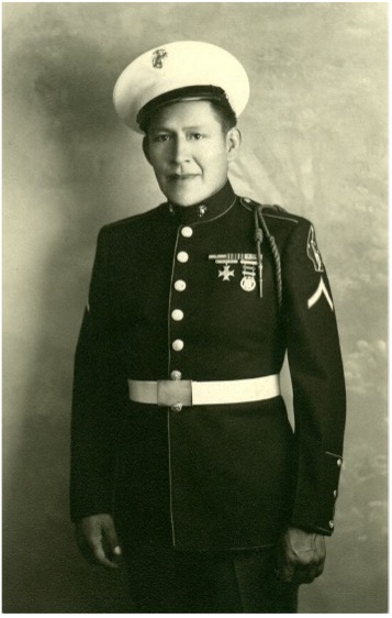 Carl Gorman in Dress Blue c. 1945 Credit: Carl Gorman Family Collection Picture 2