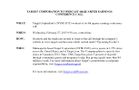 TARGET CORPORATION TO WEBCAST 4th QUARTER EARNINGS CONFERENCE CALL
