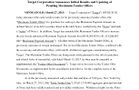 Target Corporation Announces Initial Results and Upsizing of Pending Maximum Tender Offers Target Corporation Announces Initial Results and Upsizing of Pending Maximum Tender Offers