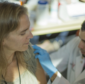 Administration of the flu vaccine