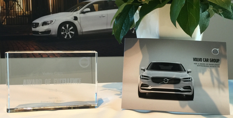 Harman Recognized As Top Supplier With Volvo Cars Award Of
