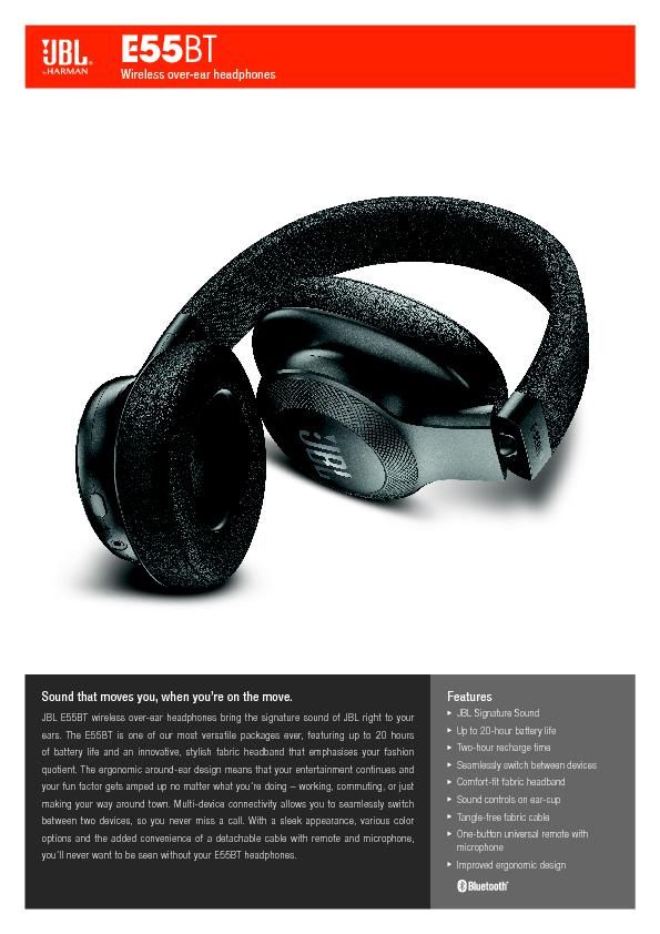 JBL E55BT_Spec Sheet EN