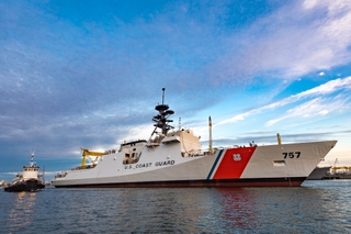 Ingalls Shipbuilding launched the National Security Cutter Midgett (WMSL 757) on Nov. 22. Photo by Lance Davis/HII National Security Cutter Midgett (WMSL 757) Launched