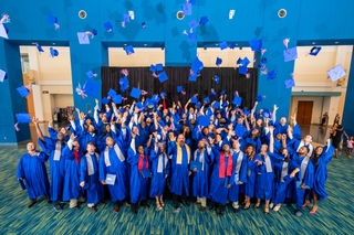 Ingalls Shipbuilding’s 2018 Apprentice School graduates celebrate their milestone. Photo by Derek Fountain/HII Ingalls Apprentice Graduation 2018