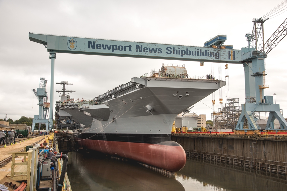 Photo Dry Dock 12 Flooding To Float CVN 79 HII News
