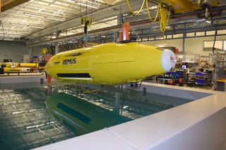 Hydroid’s REMUS autonomous underwater vehicle. Photo courtesy of Hydroid REMUS