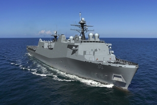This rendering depicts Harrisburg (LPD 30), which will be the 14th San Antonio-class amphibious transport dock ship of the U.S. Navy. Rendering of Harrisburg (LPD 30)
