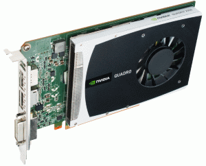 Quadro 2000 - top of card on side