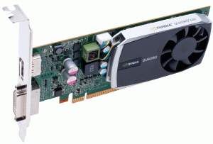 Quadro 600 - top of card on side