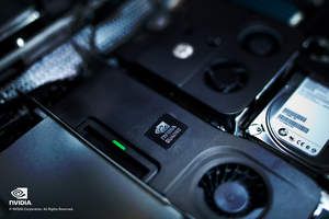 NVIDIA All-In-One GPU for the HP Z1 (overhead close-up)