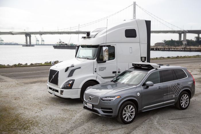 Uber Self-Driving Ride-Hailing Cars and Self-Driving Freight Trucks