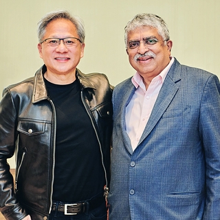 NVIDIA Jensen Huang and Infosys Nandan Nilekani