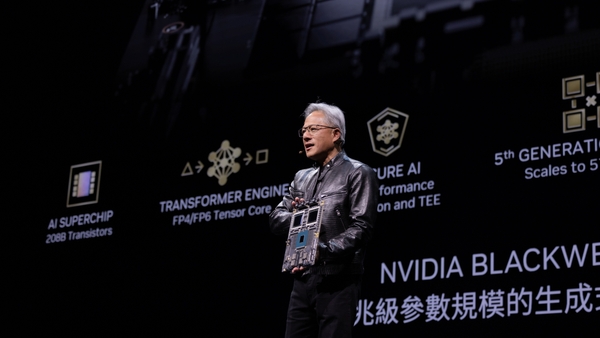 NVIDIA CEO Jensen Huang Presents the GB200 Grace Blackwell Superchip